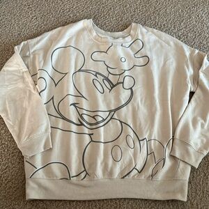 Disney cream sweatshirt - gray writing